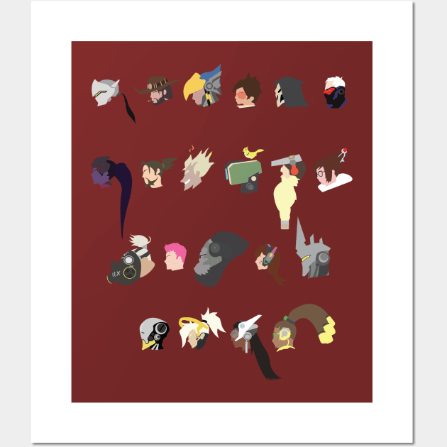 Overwatch Full Roster Wall Art by bobbuel